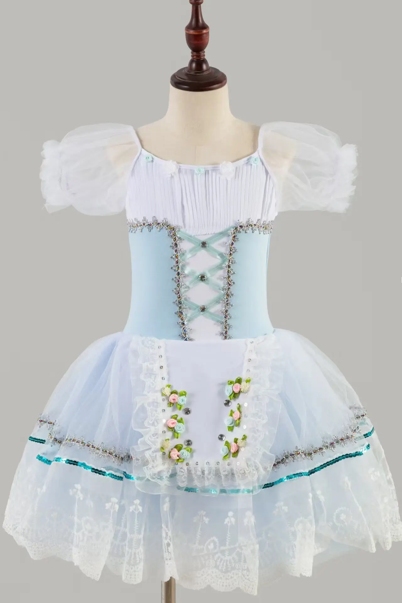 

Light Blue Ballet Skirt Girl Adult Swan Lake Ballet Wear Dance Dresses Costumes Clothes Kids Dancing Costume Girls Yarn Skirt