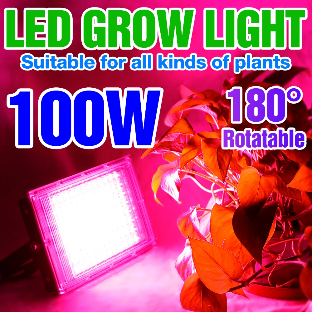 

Plant Grow Light Greenhouse Tent Box Led Grow Lights Hydroponics Lamp Indoor Cultivation Waterproof Phytolamp Flower Seedling