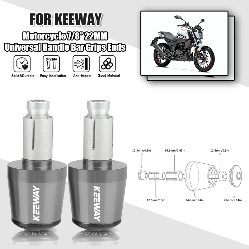 For Keeway Hurricane 50 Vieste 300 Zahara Cityblade K-Light Superlight RKR RKV RKF 125 RKS 150 2020 2021 Handlebar End Plugs