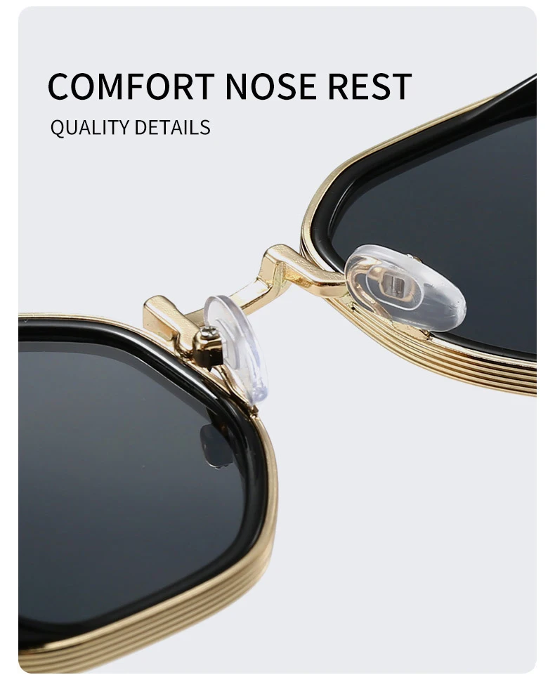Neue modische Unisex-Sonnenbrille aus Metall mit geometrischem Design, Retro, personalisierbar, trendiger Streetstyle, UV-Schutz, 222 – Detail 15