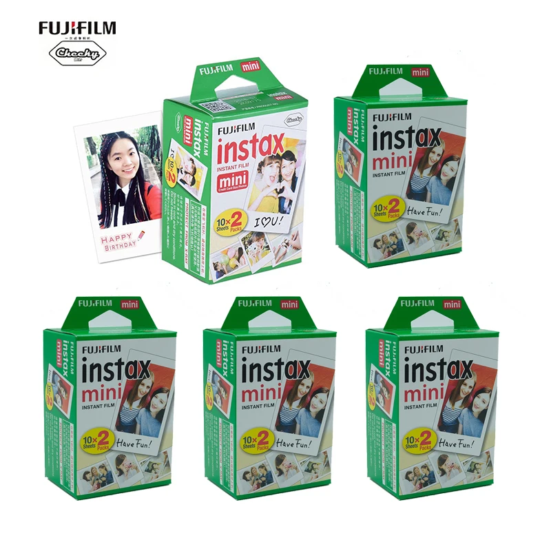 10//20/100/200Sheets Fujifilm Instax Mini White Edge Films For Instant Camera Mini 8 9 11 7s 25 50s 90 Photo Paper 11 9 3 Inch