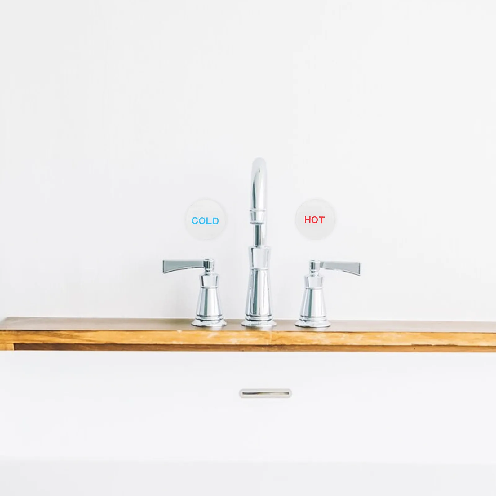 10 Uds. Señales de Grifo de Agua Fría y Caliente de Acrílico de Grado Hotelero, Suministros de Decoración para Baño, Etiquetas Transparentes de Fácil Adhesión, Sin Herramientas Necesarias