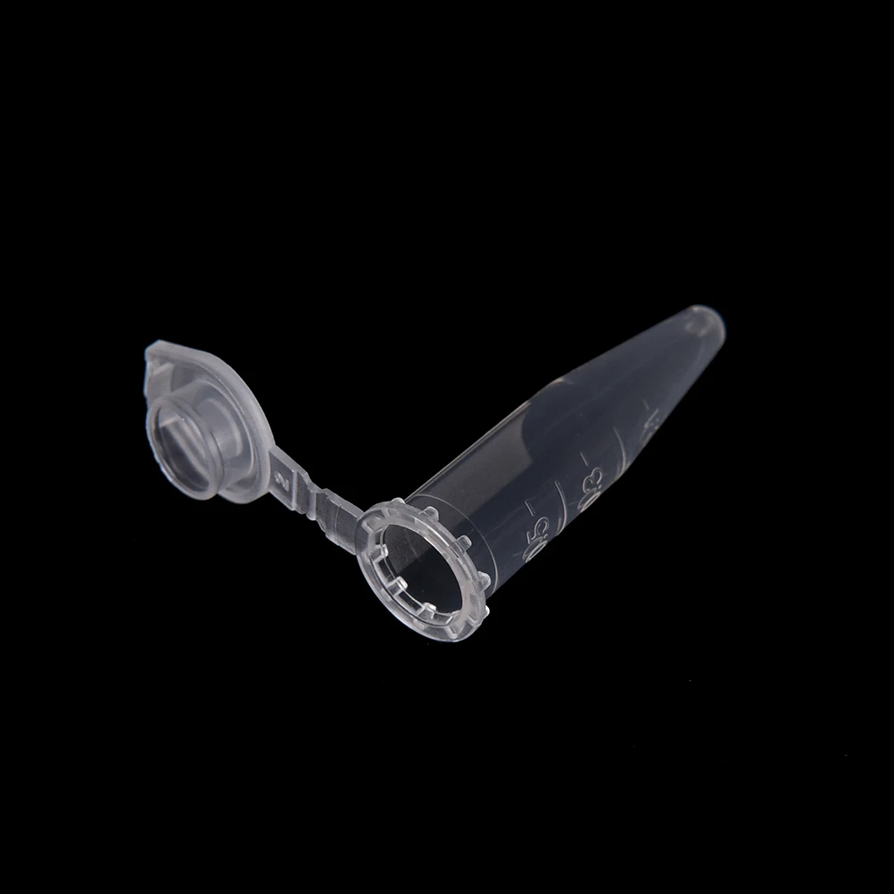 50PCS 0.5ml Lab Clear Micro Plastic Test Tube Centrifuge Vial Snap Cap Container AB,