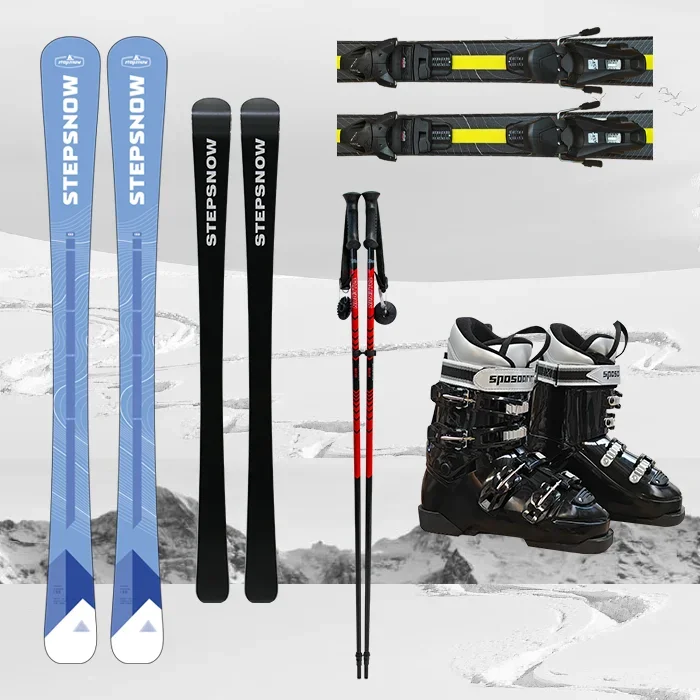 Custom Winter Skis Set Boots Bindings Poles Quality Assurance OEM&ODM