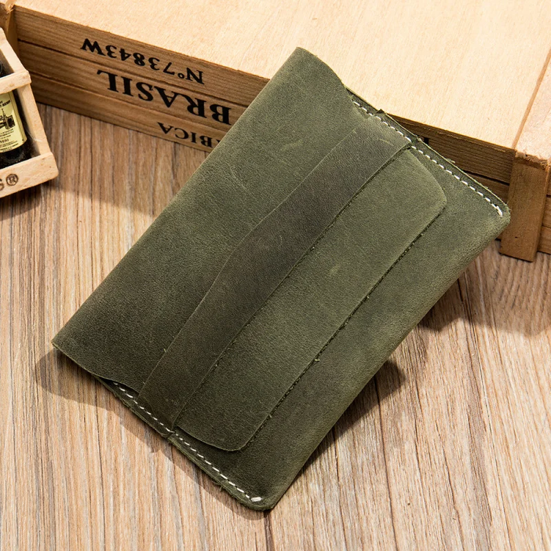 New Cow Leather Men's And  Women's Card Bag Coin Purse Slim Credit Card Holder Wallet For Men and Women ID Card Pocket