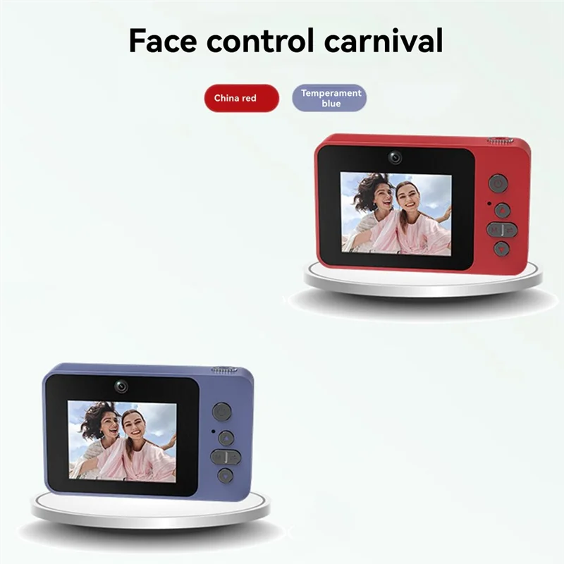 AEE6-2.4IN Retro CCD Digital Camera 8X Zoom Video Shooting Vlog Camera Supports MP3 Music Playback Full/Semi Mirror Design