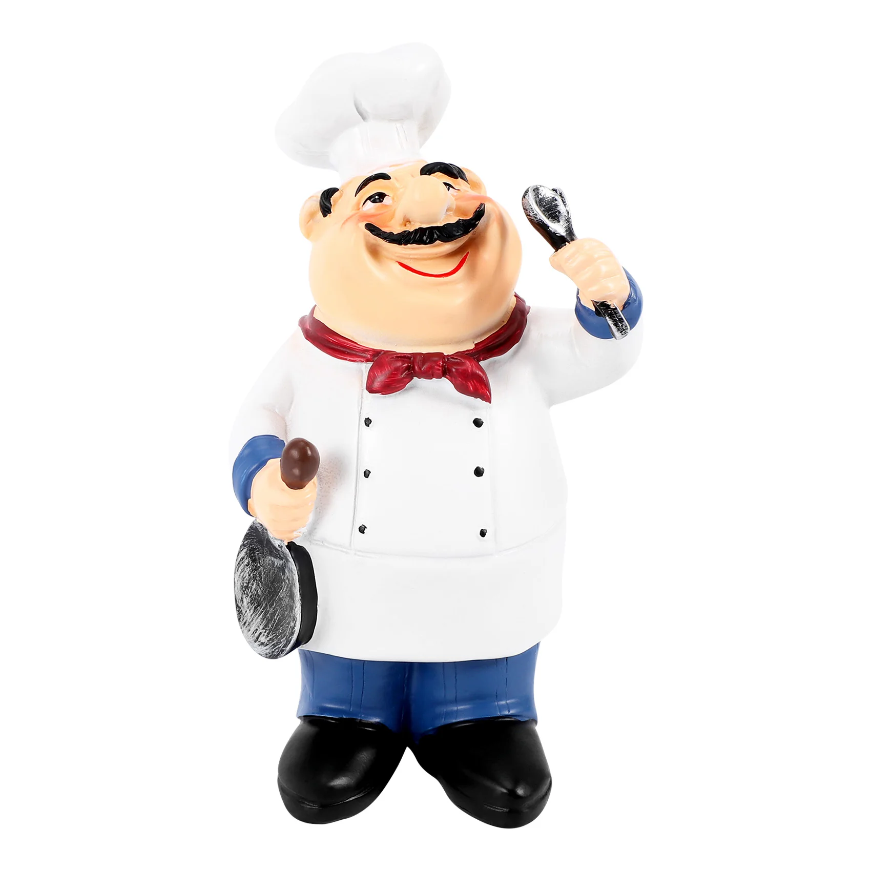 

Retro Chef Model Ornaments Resin Crafts Mini Chef Figurines Home Kitchen Restaurant Bar Coffee Decor-A