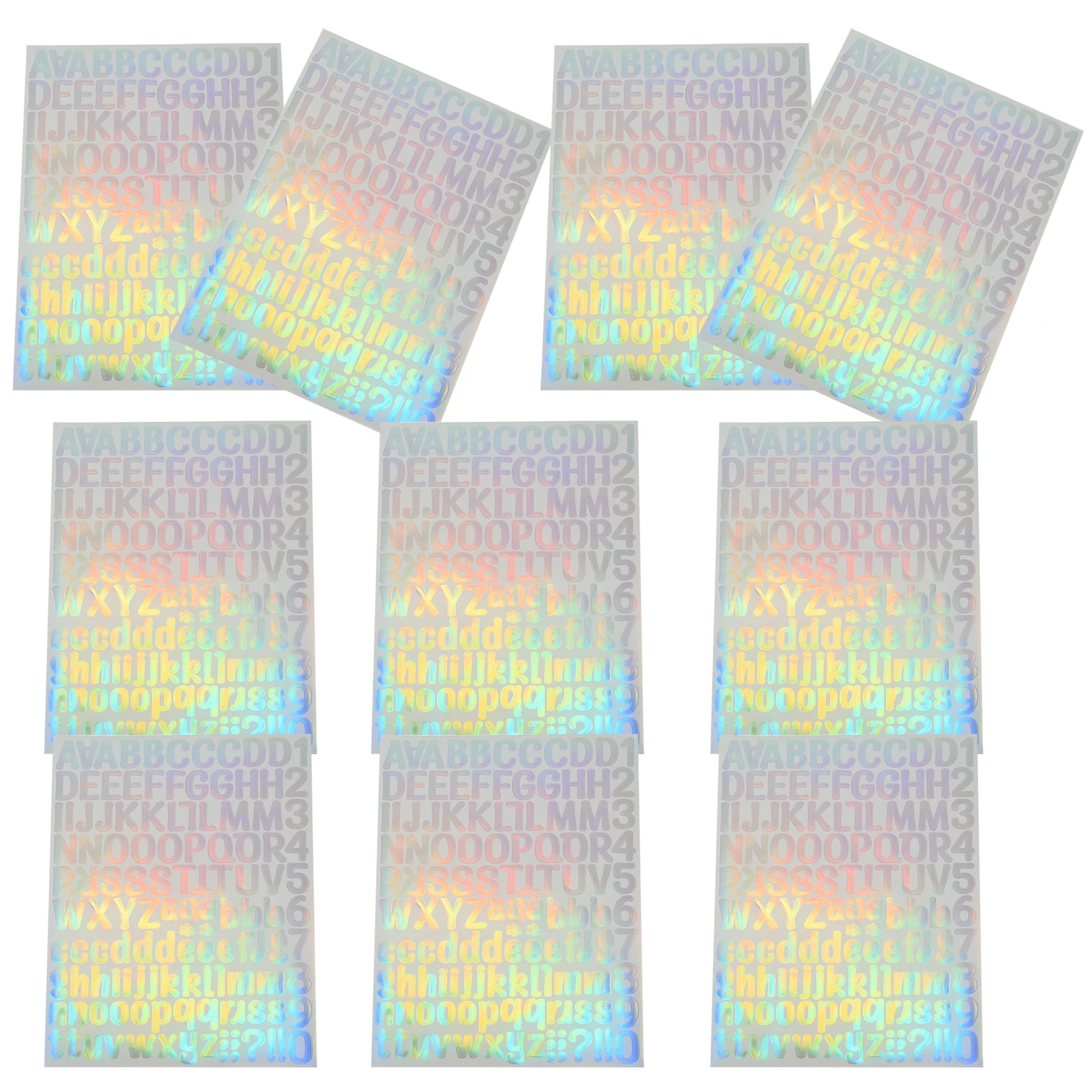 

10 Sheets Shiny Alphabet Stickers Self Adhesive Vinyl Letters Removable Glitter Letter Decals Sticky Number Stickers For Diy