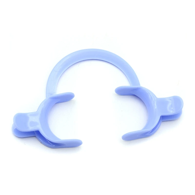 Dental Orthodontic Teeth Whitening Lip Cheek Retractor C Type Silicone Mouth Props Blue Opener Dental Materials