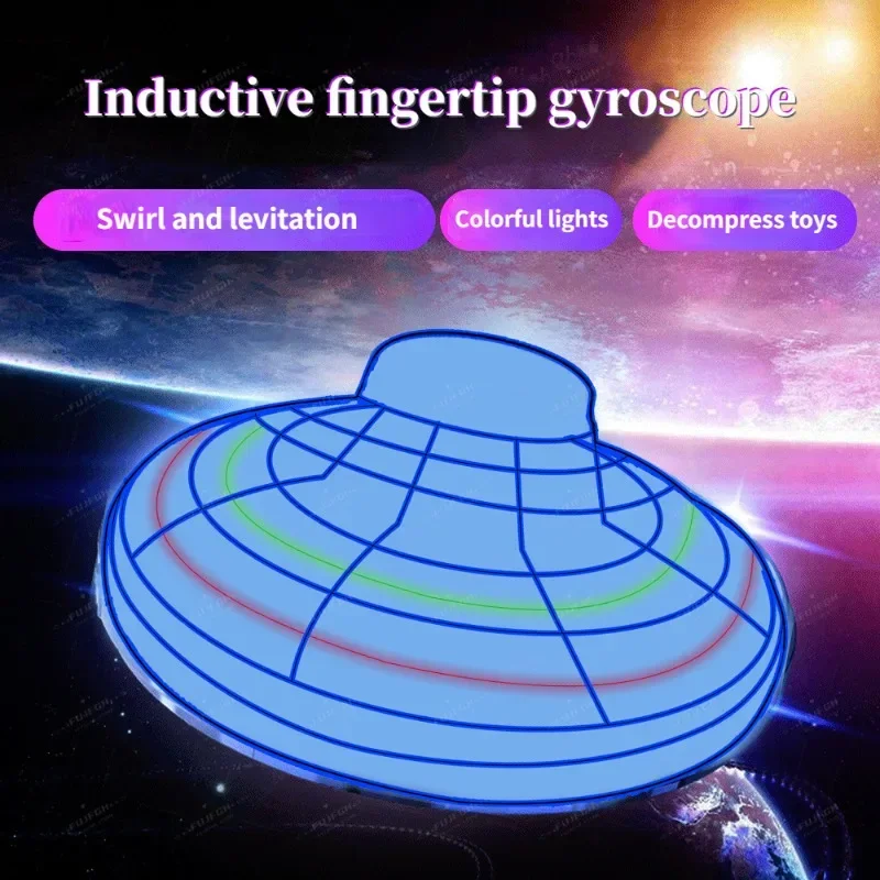 Mini Flying Ball Toys Magic Ball Flying Spinner Flight Gyro UFO Fingertip Drone Aircraft induction gyroscope Decompression Toy