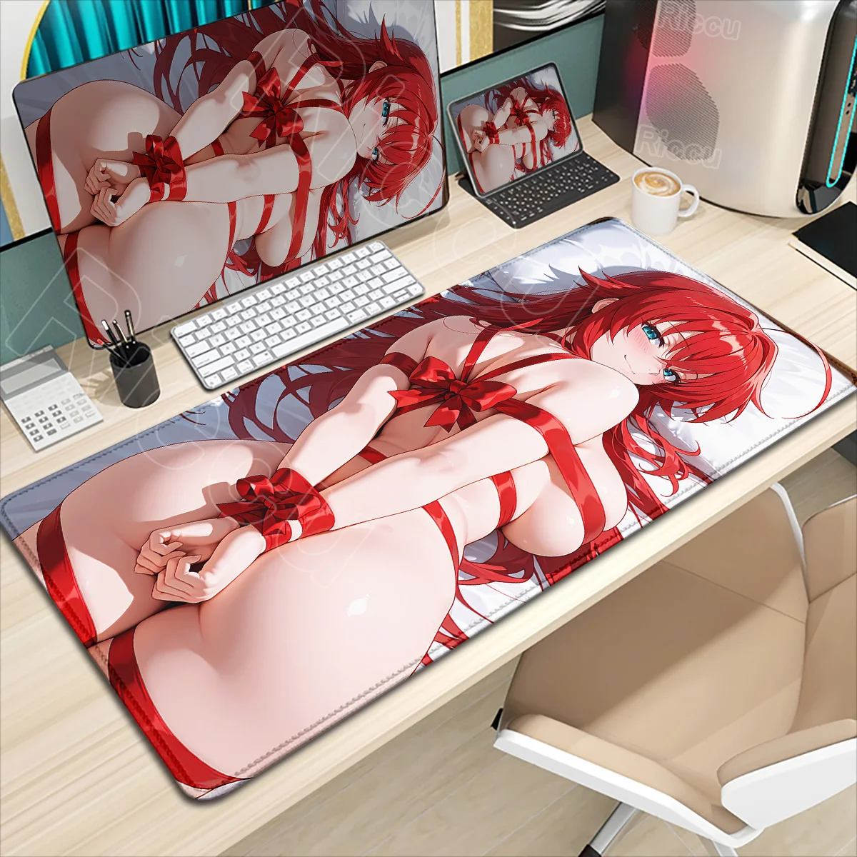 

HD Printing High School DxD Rias Gremory Mousepad Sexy Girl Anime Mouse Pad Stitched Edge Mat Durable Desk Laptop XXL Carpet Mat