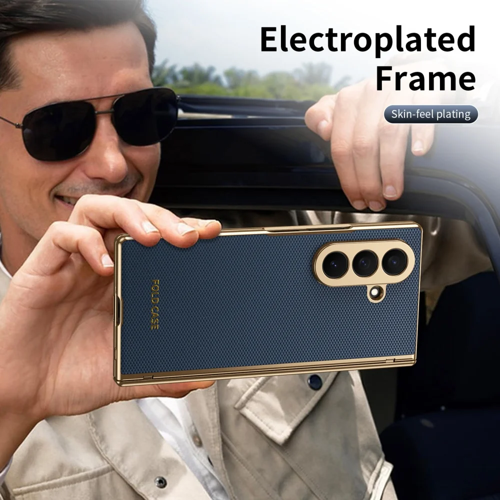 Matte Business-Frontfolie mit Kamera-Schutz und Lederhülle für Samsung Galaxy Z Fold 8 7 6 5 4 ZFold8 Scharnierabdeckung – Detail 12
