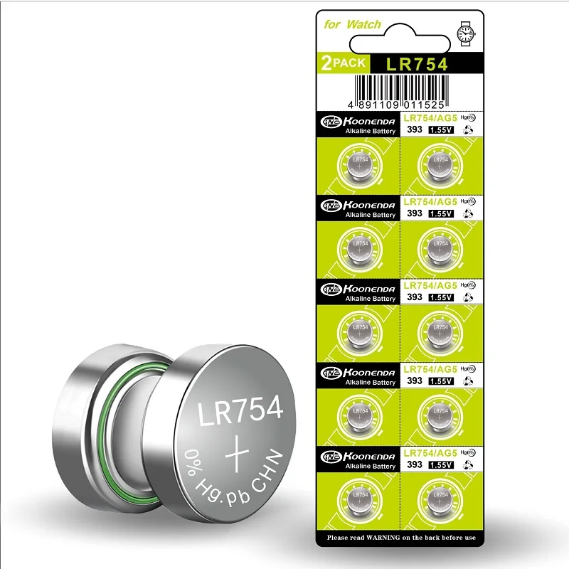 AG5 Bateria guzikowa LR48 / 393 / LR754 / L754F / SR754SW / 393A Bateria alkaliczna 1,55 V do zegarków i zabawek zdalnych