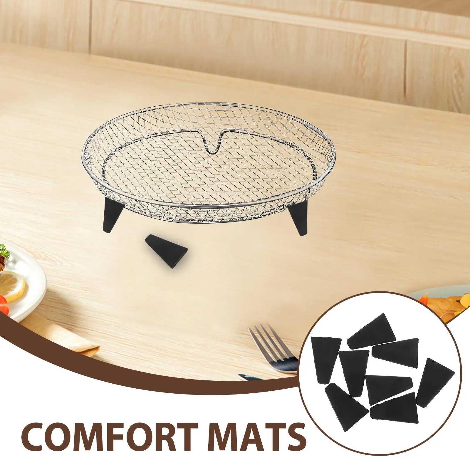 8 Pcs Dishwasher Silicone Angle Buffer Pad Air Fryer Bumpers Silica Gel Feet for Dehydrator Racks