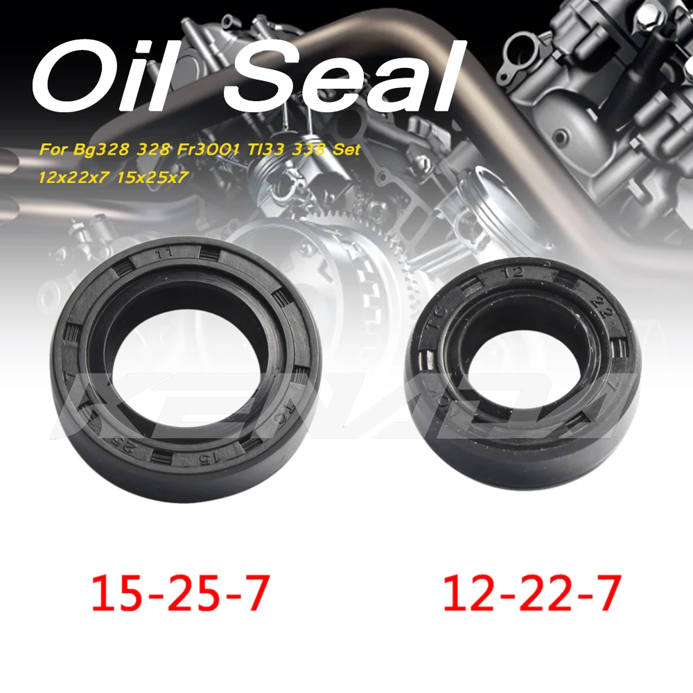 

For Bg328 328 Fr3001 Tl33 338 Set 12x22x7 15x25x7 Crankshaft Brush Cutter Oil Seal