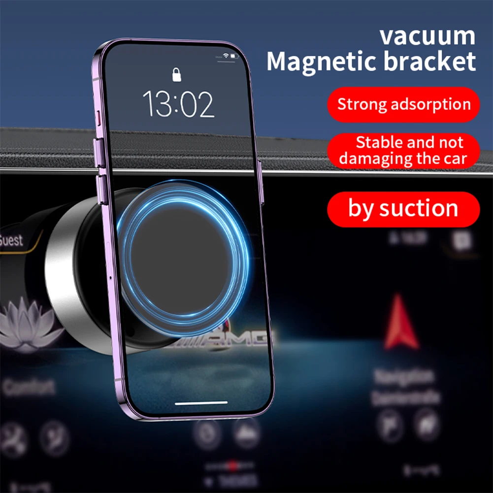 360 °   Obrotowy samochodowy magnetyczny uchwyt na telefon z przyssawką i stojakiem nawigacyjnym do Magsafe iPhone 15 14 13 12 Samsung Xiaomi