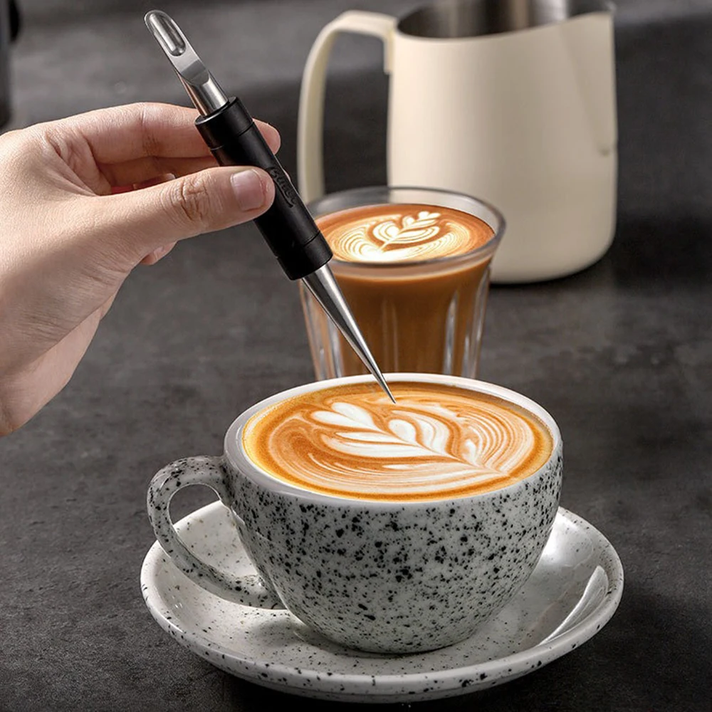 Bincoo Coffee Tampered Needle Stainless Steel Hook Needle Solid Wood Espresso Latte Fancy Coffee Tampered Pen Barista Tool