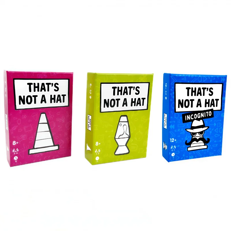 

Unique That's Not a Hat Party Game Set, Top Board Game with Basic Extended Card Game, English Tabletop Game for 3–8 Players