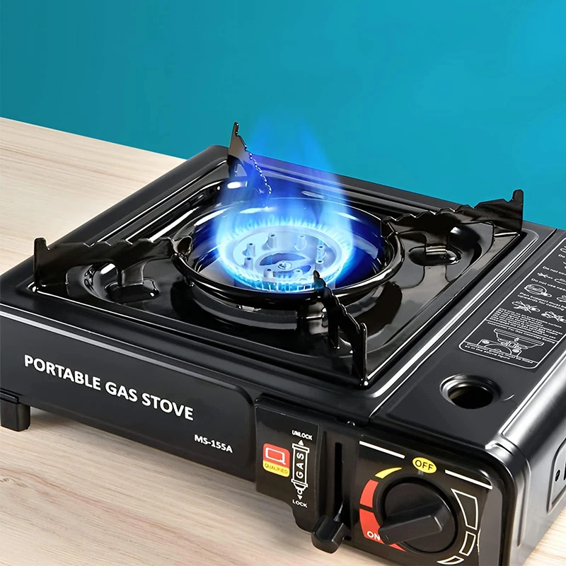 Outdoor Gas Cartridge Stove Portable Camping Gas Stove Single Burner Automatic Ignition System  Compact Outdoor Stove Gas Stove