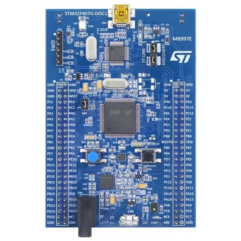 

Отладочная плата STM32F407G-DISC1, комплект для разработки STM32F4DISCOVERY, модуль для оценки встраиваемых систем STM32F407VGT6 Cortex-M4