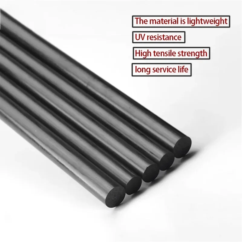 Carbon Fiber Solid Round Bar Rod 1-6mm Diameter High Strength Lightweight DIY Accessory For RC Plane Length 500mm