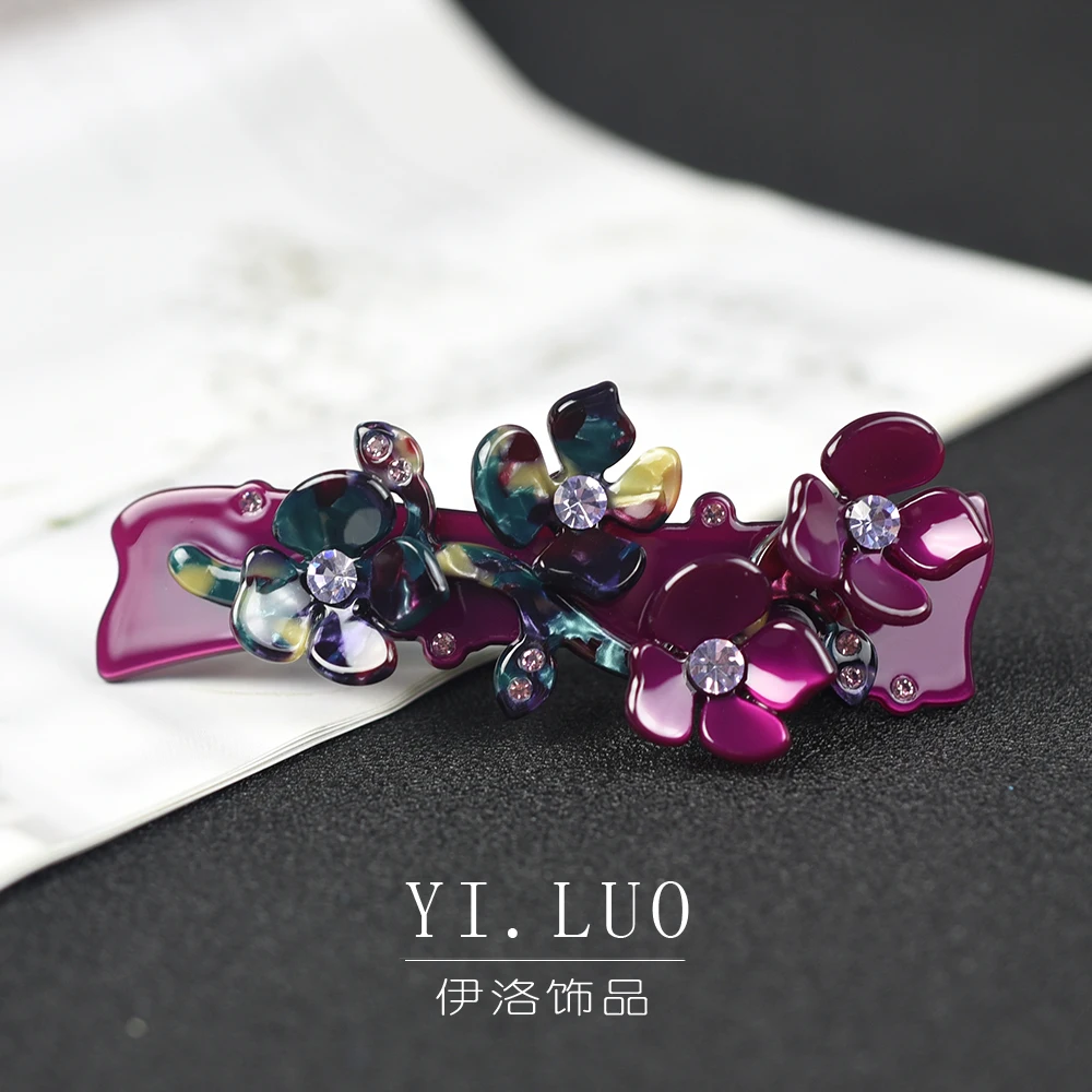 Women headwear crystal handmade hair barrette  gorgeous flower hair clip vintage hair accessories for women