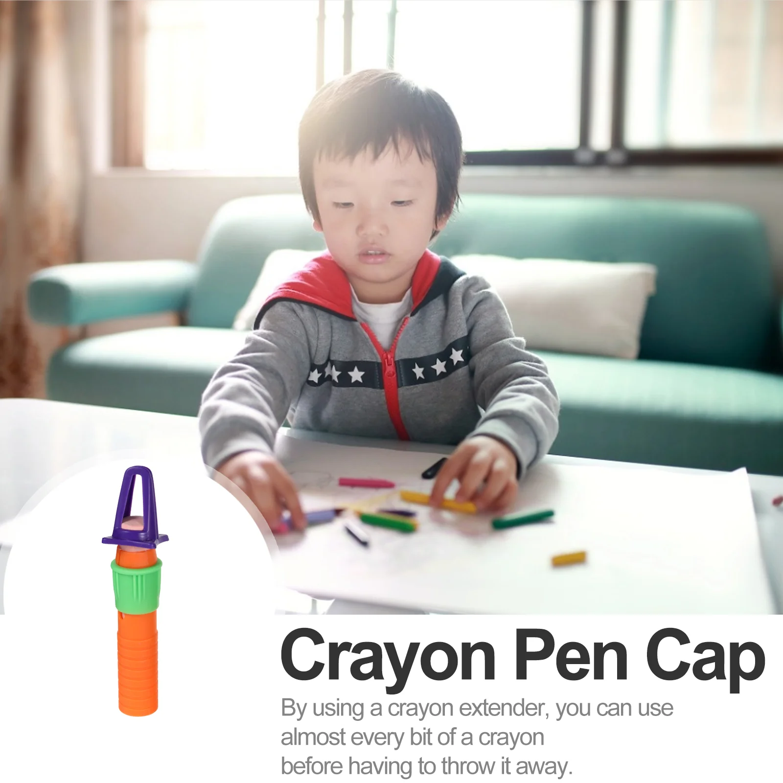 15 Pcs Oil Pastel Extender Crayon Sharpener Plastic Pencils School Supplies Stick Cap Drawing Toddler Tool