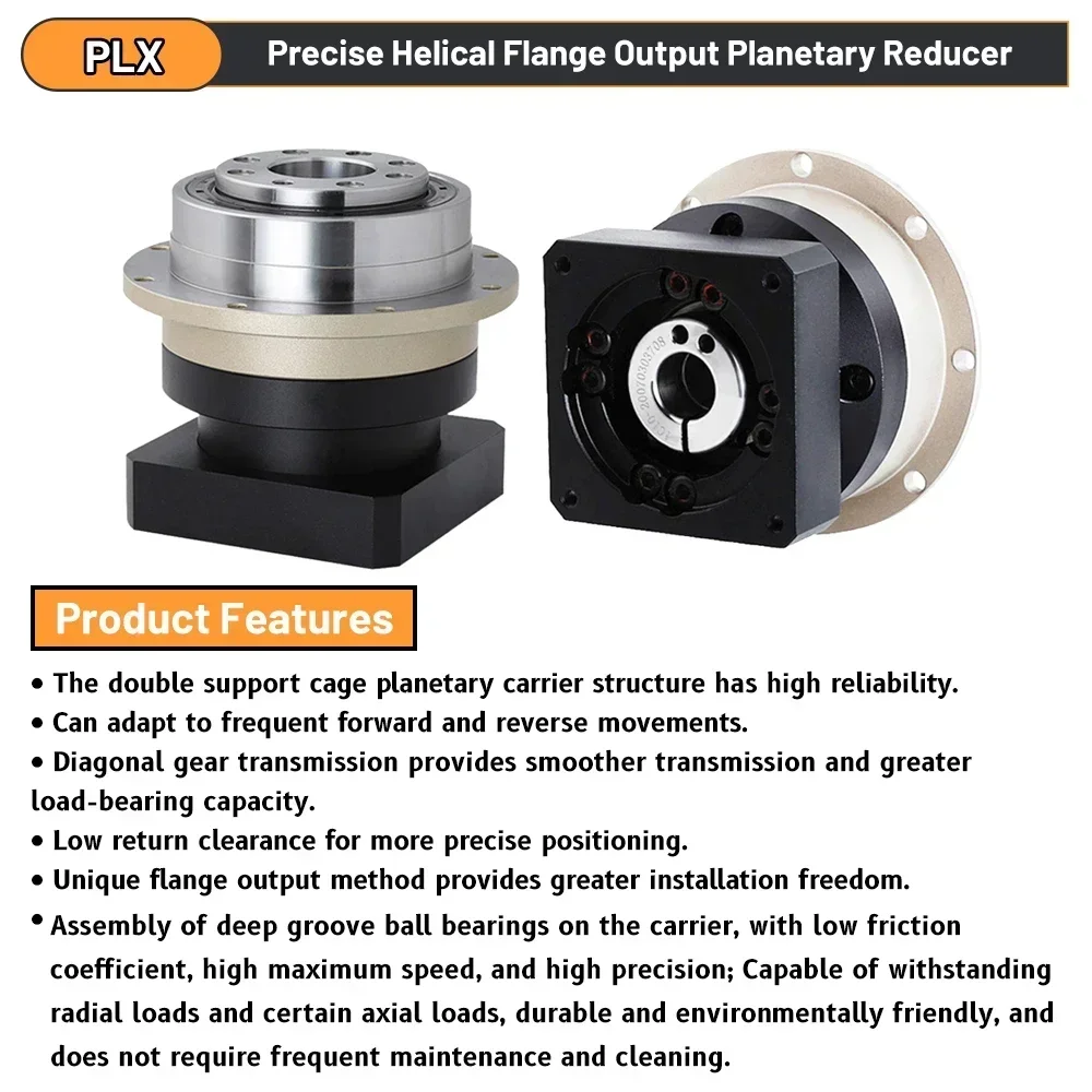 Round Flange Helical Gear Planetary Reducer Backlash 3 Arcmin Ratio 4:1~100:1 Planetary Gearbox for Automated Assembly Line - Image 4