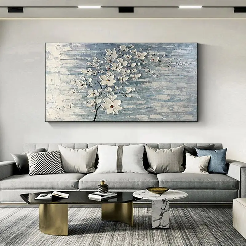 

GATYZTORY 60x120cm Painting By Number White Flowers Large Size Painting Art Diy Pictures By Number On Canvas Kits Wall Home Dec