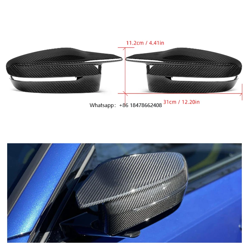 

2PCS Dry Carbon Fiber Rearview Mirror Cap for G80 G82 G83 M3 M4 2021+ Mirror Cover