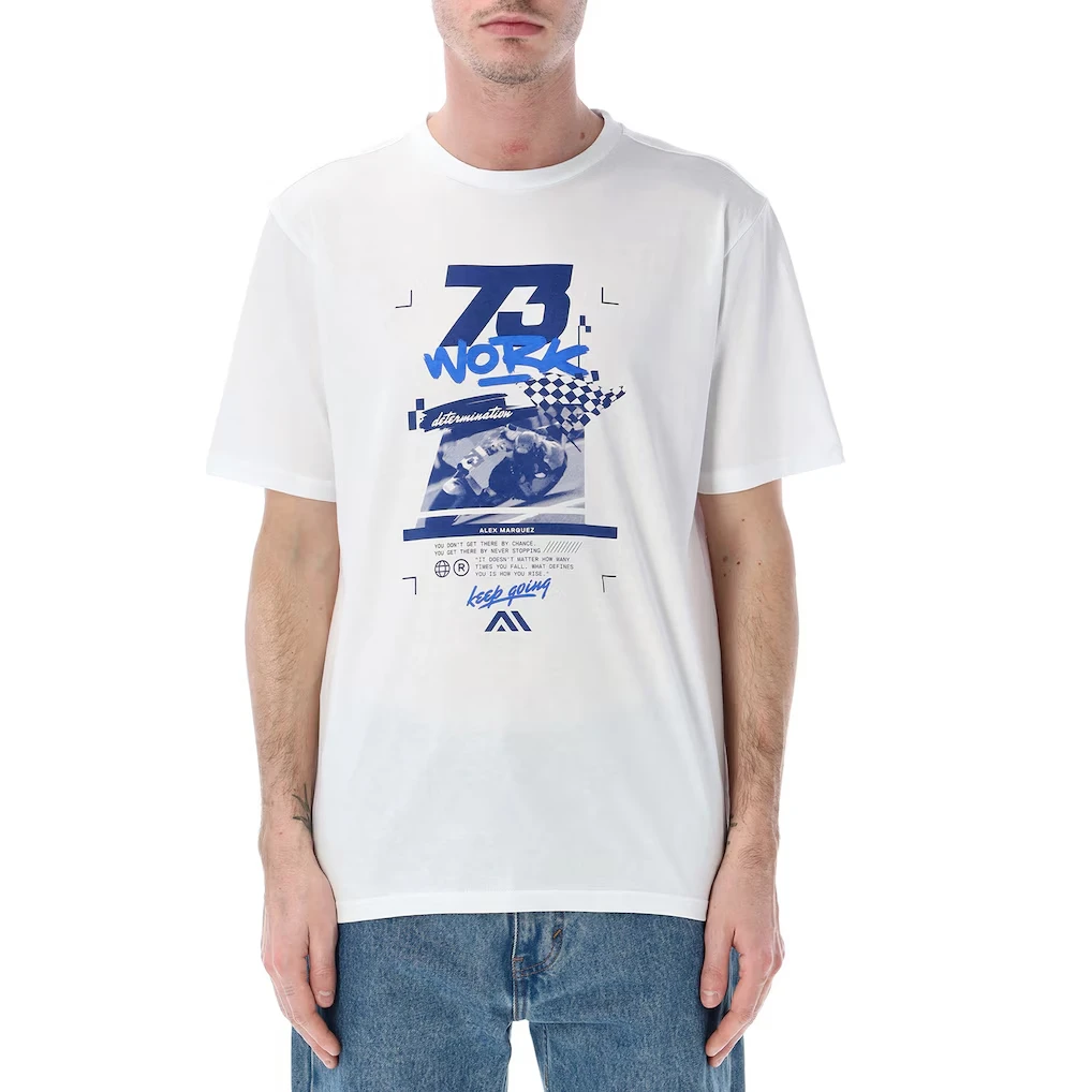 Alex Marquez 73 Keep Going T-Shirt MotoGP Racing Graphic Tee Determination Work Unisex Casual Short Sleeve Top