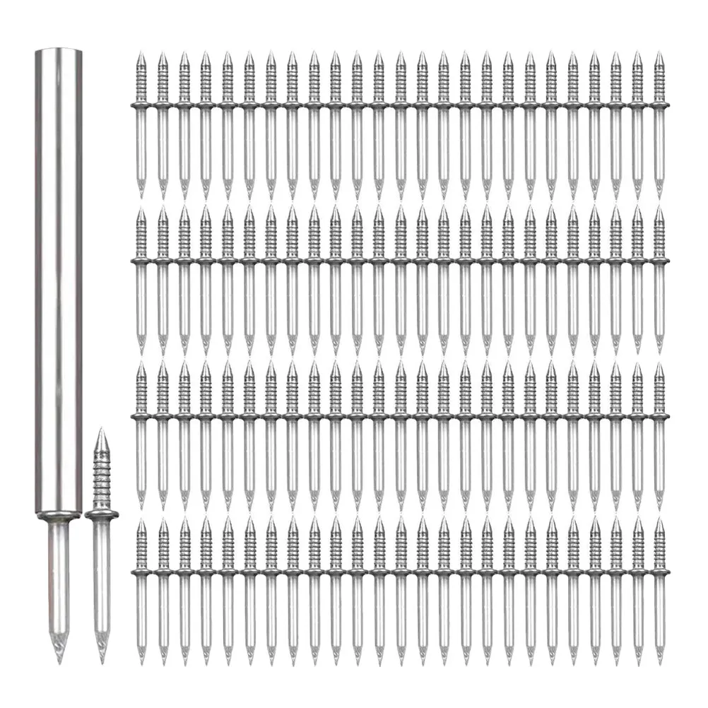 1Set Double Head Nail Seamless Picture Hanging Nails Small Head Trim Nails Furniture Fixing Home Supply Double Ended