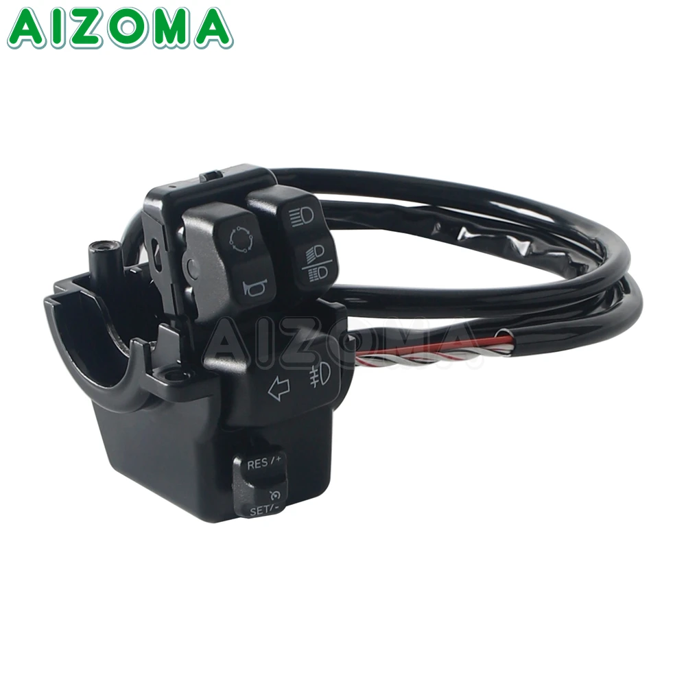 For Harley Softail Heritage Classic FLHCS Deluxe FLDE Low Rider FXLRS FXLRST 2016-24 Motorcycle Cruise Control Switch Button Kit