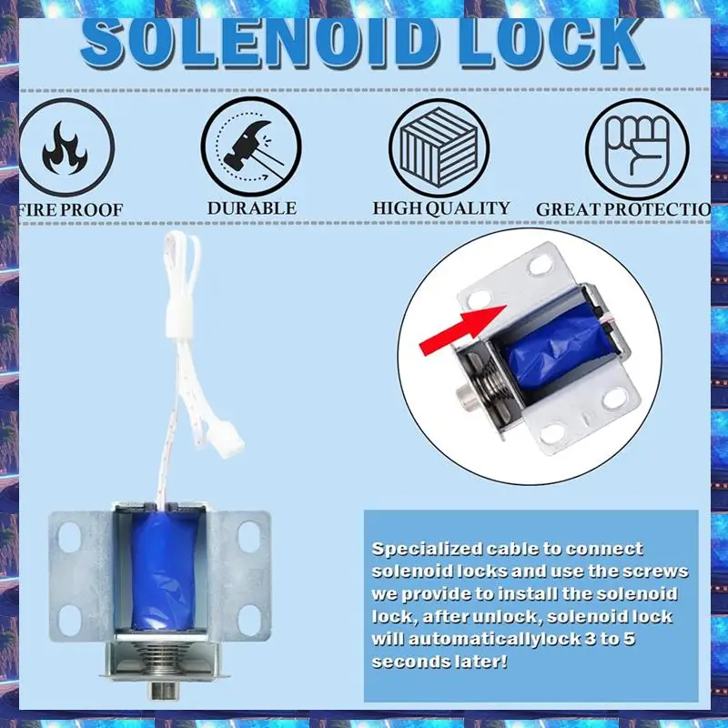 

2025 Safe Lock Replacement With Solenoid Lock Black Keypad Electronic Lock For Home And Business Safe Box,Safe Lock Replacement