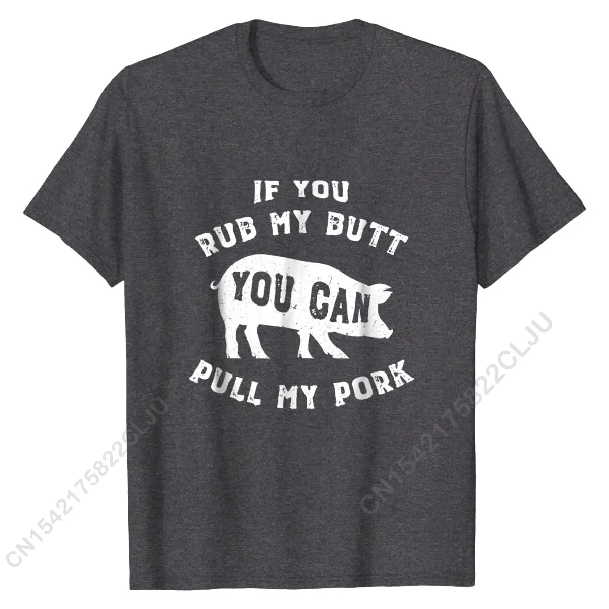 Rub My Butt Pull My Pork BBQ Smoker Grilling Barbecue Shirt Men Cute Group Tops Tees Cotton T Shirt Fitness Tight