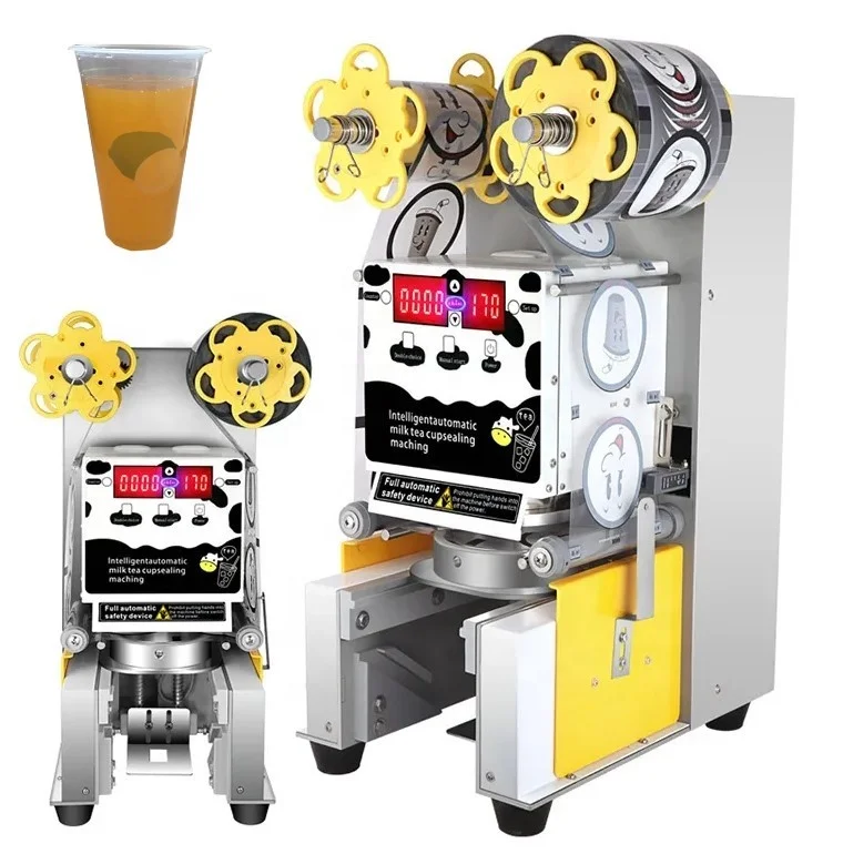 For Milk Tea Cup Sealer for commercial Cafe dessert store cup sealing machine bubble tea equipment plastic cup sealer for sale