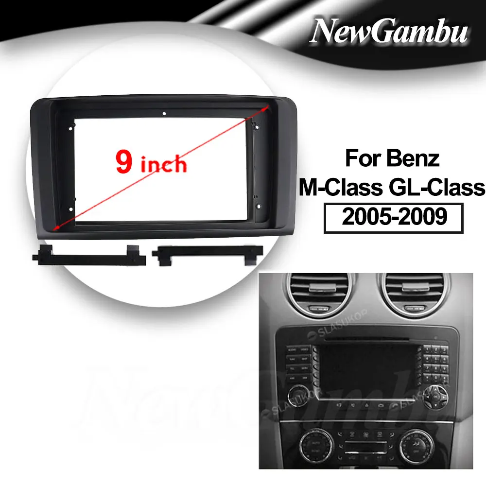 

Рамка NewGambu 9 дюймов для Mercedes Benz CLASS ML W164 X164 ML350 ML300 GL500 ML320 ML280 GL350 2005 - 2009 рамка из АБС-пластика