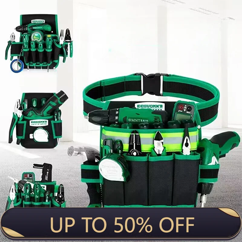sac-a-outils-d'electricien-professionnel-sac-a-outils-vert-impermeable-kit-classique-outils-de-travail-multifonctionnels-organisateur-portable