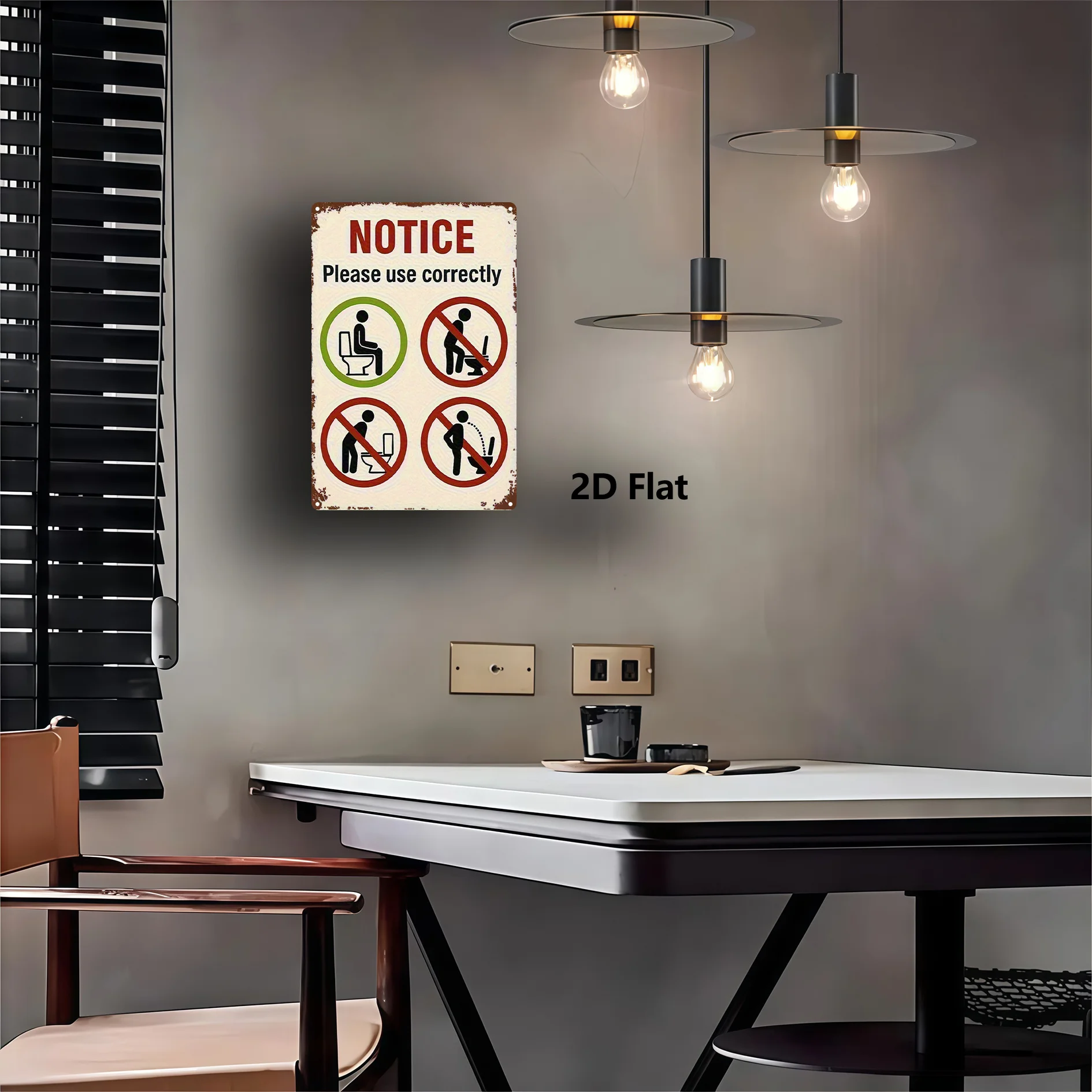 Vintage platte 2D aluminium wa - Home Bathroom Rules recensie en prijs