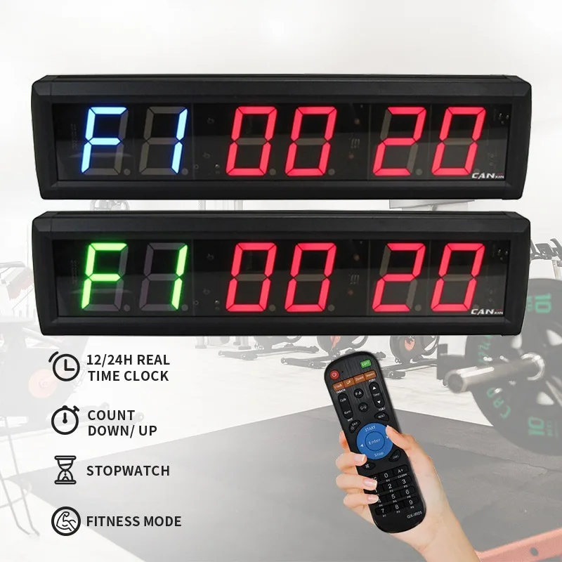 

New, Multifunctional Indoor Fitness Exercise Timer 2.3-inch LED Gym Training Timer