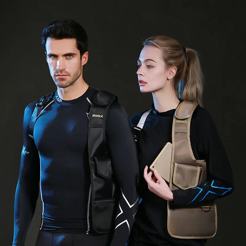 Invisible Backpack Shoulder Arm Bag IPad Underarm Crossbody Bag Spy Tactical Sports Running Fitting Anti-theft Wallet