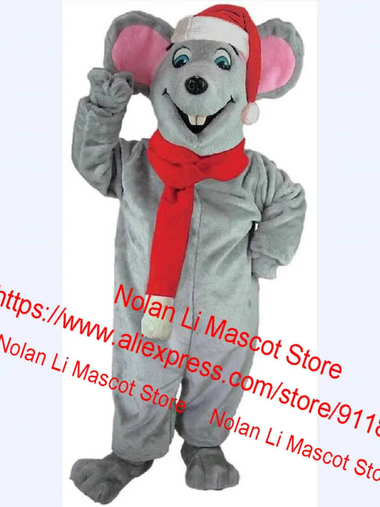 New Customized Christmas Mouse Mascot Costume Cartoon Set Advertising Game Role Play Halloween Birthday Party 180