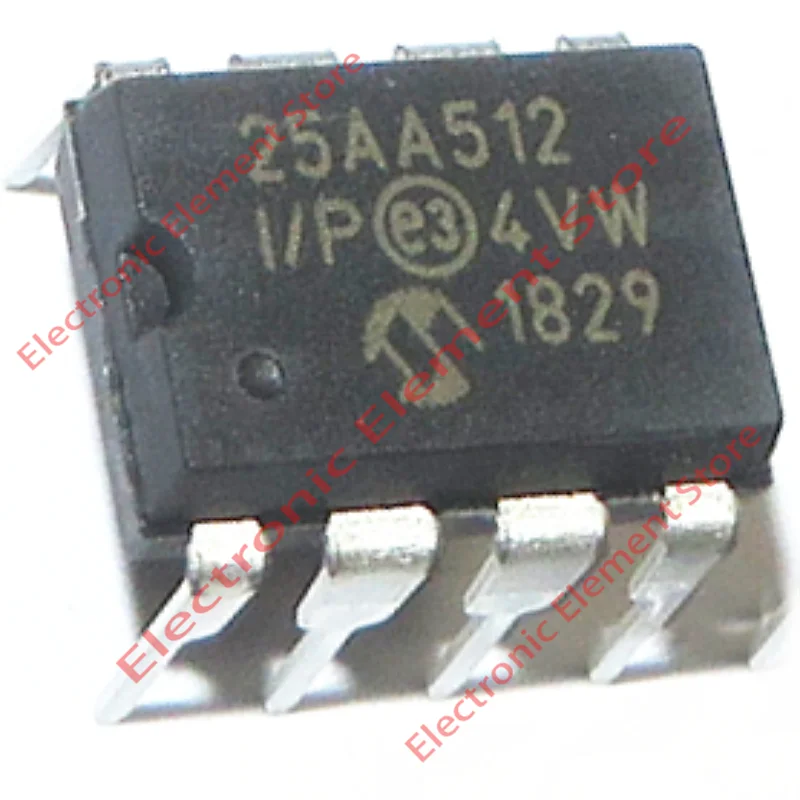 

Память 25AA512-I/P DIP-8, 2 шт.