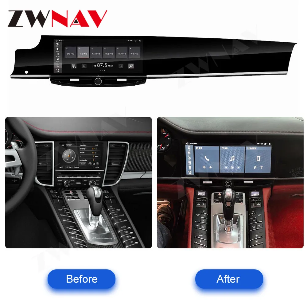 Android 14 GPS Navigation Radio Carplay 12.3inch Touch Screen For Porsche Panamera 2010-2017 Car Car Multimedia Player Auto uint