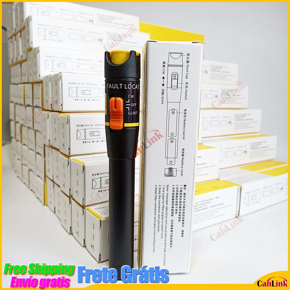 

Fast Shipping NEW Red Light Pen Fiber Optic Cable Tester 10MW/10KM Visual Fault Locator VFL eFVV