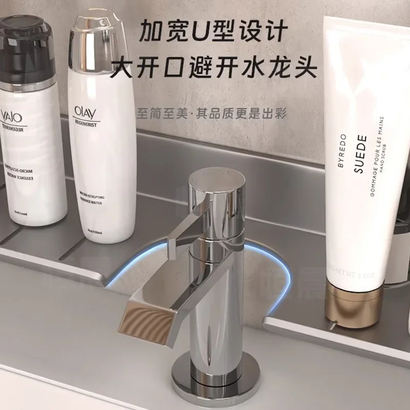 Toilet Wash Desk Mirror Front Shelf Toilet Faucet Wash Desk Bathroom Storage Rack