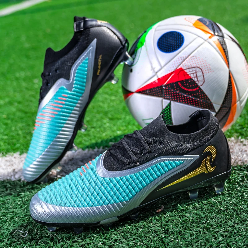 

Unisex Soccer Shoes Lace-Up Non-Slip Spikes Outdoor Sports Athletic Football Cleats for Professional Training Sneaker Shoe