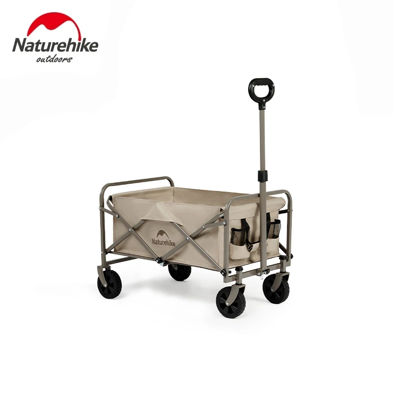 Naturehike Collapsible Wagon Cart, Utility Beach Wagons Foldable,Side Pocket,Outdoor for Camping Trolley, Garden, Picnic, Sports