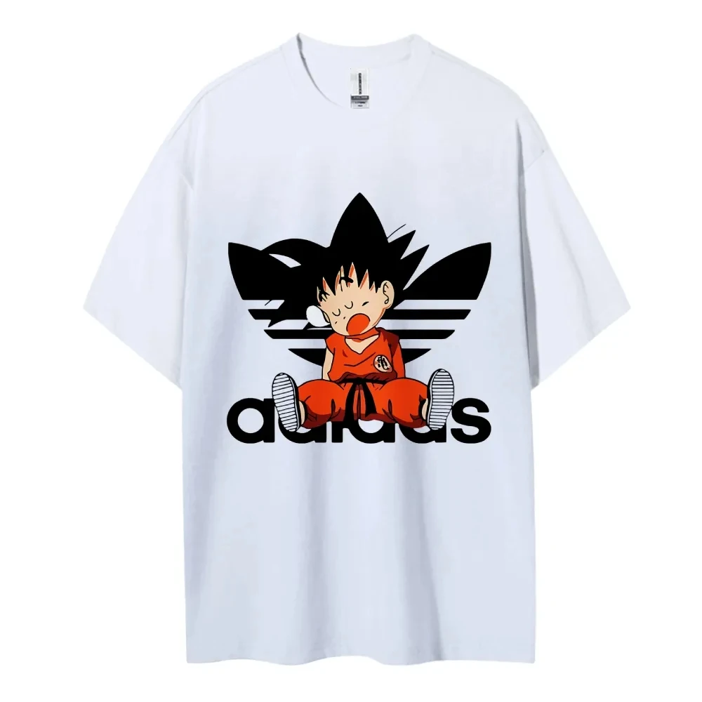 Dragon Ball Son Goku Manica corta da uomo e da donna Stesso comodo manica corta da coppia Casual Manica corta Popolare Top