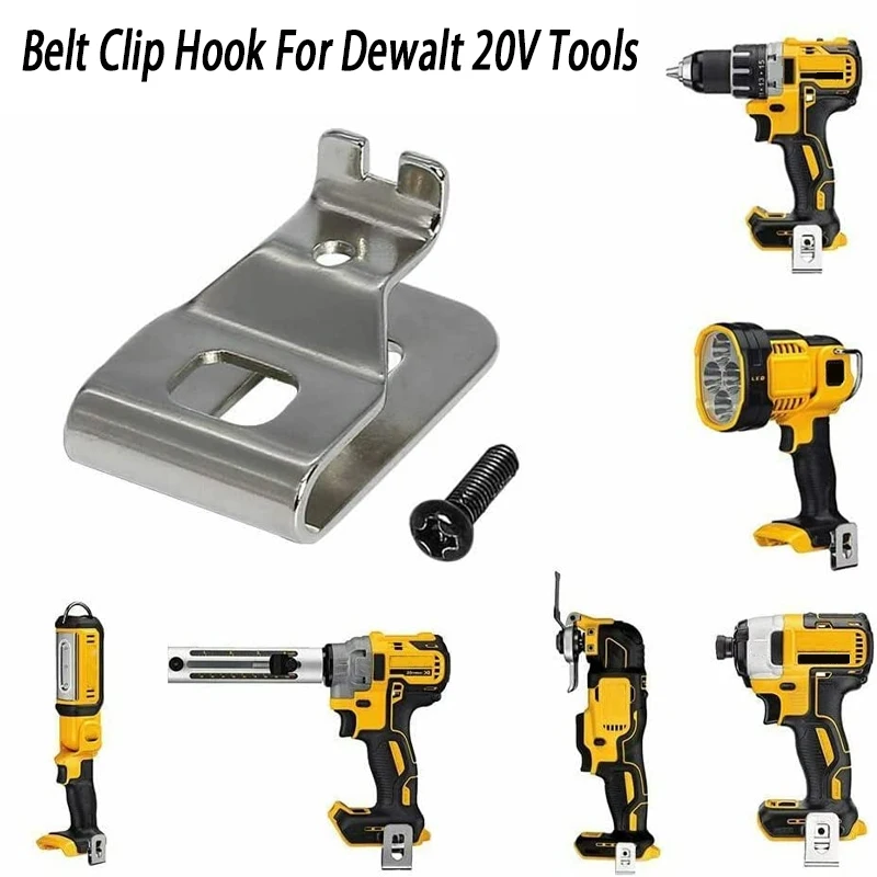 1/2 шт. Зажим для ремня из нержавеющей стали для дрели Dewalt 20 в, электроинструменты N268241 N169778 N086039 DCD980 DCD985 DCD780